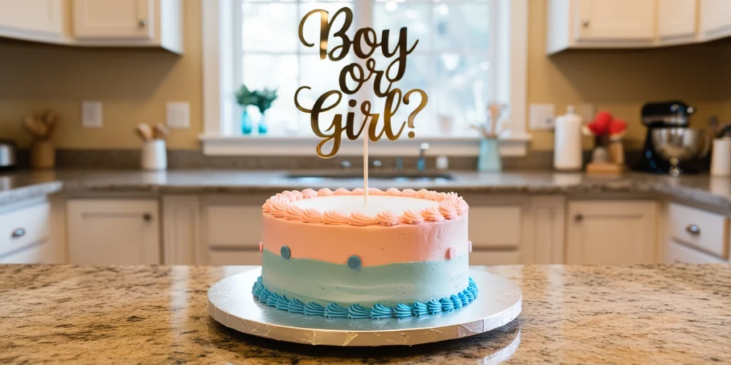 Gender Reveal Cake