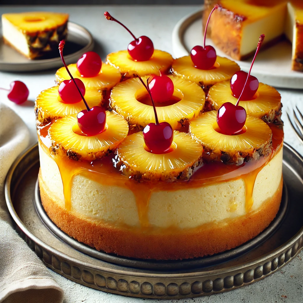 Pineapple Upside-Down Cheesecake